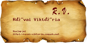 Révai Viktória névjegykártya